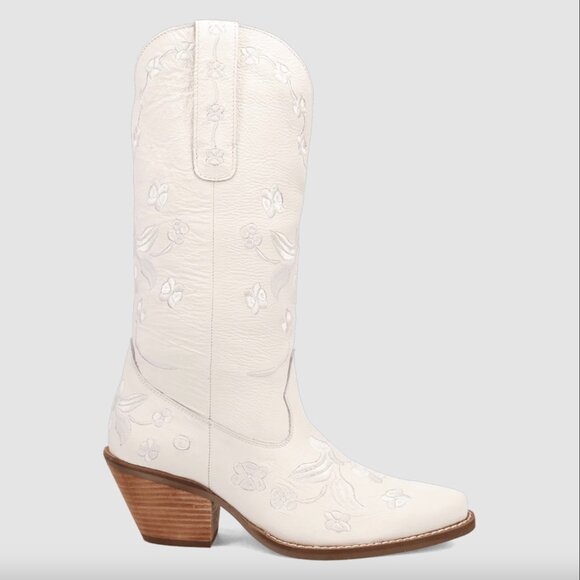 Dingo 1969 Love Bug Western Cowgirl Boots - White, 7.5 - Picture 1 of 16